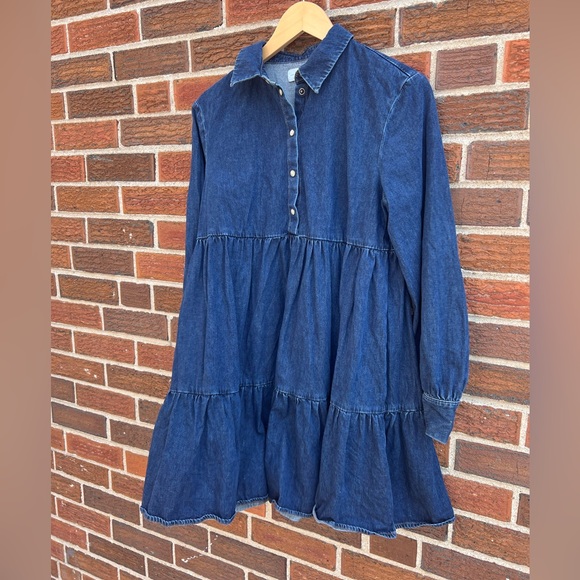 Paris Atelier & Other Stories Long Sleeve Jean Dress - Picture 3 of 6